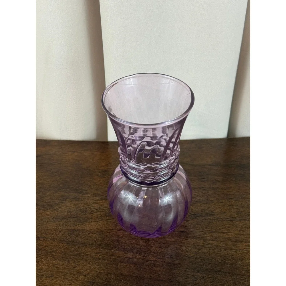 VTG Amethyst Purple‎ Lavender Indiana Glass Swirl Optic 6 1/4